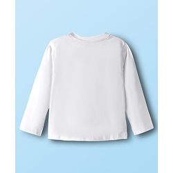 Babyhug Disney Single Jersey Knit Full Sleeves T-Shirt & Pyjama Night Suit With Marie Graphics - White & Red