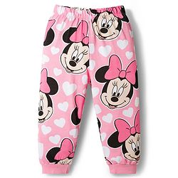 Babyhug Disney Single Jersey Knit Full Sleeves T-Shirt & Pajama Night Suit with Minnie Graphic - Multicolor