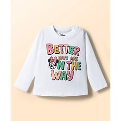 Babyhug Disney Single Jersey Knit Full Sleeves T-Shirt & Pyjama Night-Suit With Minnie Mouse Graphics - Multicolor