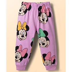 Babyhug Disney Single Jersey Knit Full Sleeves T-Shirt & Pyjama Night-Suit With Minnie Mouse Graphics - Multicolor