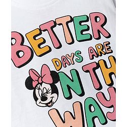Babyhug Disney Single Jersey Knit Full Sleeves T-Shirt & Pyjama Night-Suit With Minnie Mouse Graphics - Multicolor