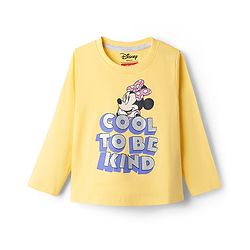 Babyhug Disney Single Jersey Knit Full Sleeves T-Shirt & Pyjama Night Suit with Minnie Mouse Graphics - Multicolor
