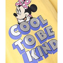 Babyhug Disney Single Jersey Knit Full Sleeves T-Shirt & Pyjama Night Suit with Minnie Mouse Graphics - Multicolor