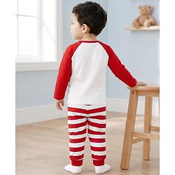 Babyhug Disney 100% Cotton Knit Raglan Full Sleeves T-Shirt & Pyjama Night Suit With Winnie the Pooh Graphic - Multicolour