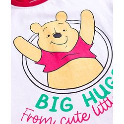 Babyhug Disney 100% Cotton Knit Raglan Full Sleeves T-Shirt & Pyjama Night Suit With Winnie the Pooh Graphic - Multicolour