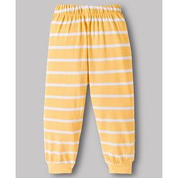 Babyhug Disney Single Jersey Knit Full Sleeves T-Shirt & Pajama Night Suit with Winnie & Friends Graphic & Stripes - Multicolor
