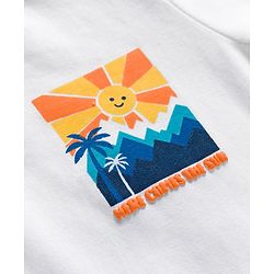 Babyhug Cotton Knit Half Sleeves T-Shirt With Front & Back Sun Print - Multicolor