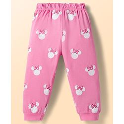 Babyhug Disney Single Jersey Knit Full Sleeves T-Shirt & Pyjama Night Suit With Minnie Mouse Graphics - Multicolor