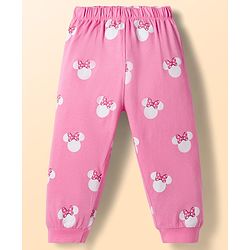 Babyhug Disney Single Jersey Knit Full Sleeves T-Shirt & Pyjama Night Suit With Minnie Mouse Graphics - Multicolor