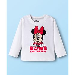 Babyhug Disney Single Jersey Knit Full Sleeves T-Shirt & Pyjama Night Suit With Minnie Mouse Graphics - Multicolor