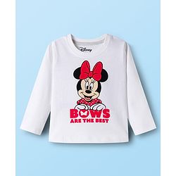 Babyhug Disney Single Jersey Knit Full Sleeves T-Shirt & Pyjama Night Suit With Minnie Mouse Graphics - Multicolor