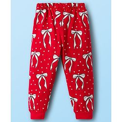 Babyhug Disney Single Jersey Knit Full Sleeves T-Shirt & Pyjama Night Suit With Minnie Mouse Graphics - Multicolor