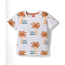 Babyhug Cotton Knit Half Sleeves T-Shirts With Leaf Print Pack of 3 - Multicolor