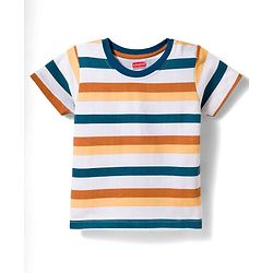 Babyhug Cotton Knit Half Sleeves T-Shirts With Leaf Print Pack of 3 - Multicolor