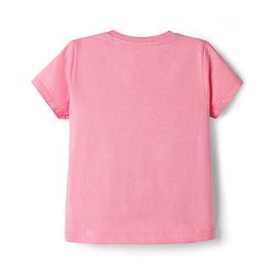 Babyhug Disney Single Jersey Knit Half Sleeve T-Shirt &  Pyjama Night Suit Set with Minnie Mouse Graphic- Pink