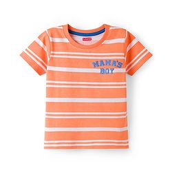 Babyhug Cotton Knit Half Sleeves Striped & Shark Printed T-Shirts Pack of 3 - Multicolor