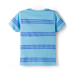 Babyhug Cotton Knit Half Sleeves Striped & Shark Printed T-Shirts Pack of 3 - Multicolor