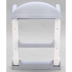 Babyhug Ladder Potty Seat - Grey White| Comfortable & Secure Training Seat| Anti-Slip Base| Easy to Clean| Lightweight Design| Easy to Assemble| Fits All Regular Commodes