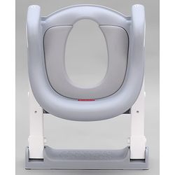 Babyhug Ladder Potty Seat - Grey White| Comfortable & Secure Training Seat| Anti-Slip Base| Easy to Clean| Lightweight Design| Easy to Assemble| Fits All Regular Commodes