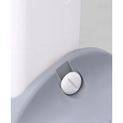 Babyhug Ladder Potty Seat - Grey White| Comfortable & Secure Training Seat| Anti-Slip Base| Easy to Clean| Lightweight Design| Easy to Assemble| Fits All Regular Commodes