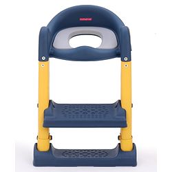 Babyhug Ladder Potty Seat - Grey White| Comfortable & Secure Training Seat| Anti-Slip Base| Easy to Clean| Lightweight Design| Easy to Assemble| Fits All Regular Commodes