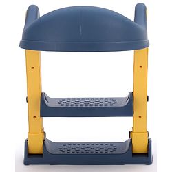Babyhug Ladder Potty Seat - Grey White| Comfortable & Secure Training Seat| Anti-Slip Base| Easy to Clean| Lightweight Design| Easy to Assemble| Fits All Regular Commodes