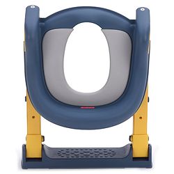Babyhug Ladder Potty Seat - Grey White| Comfortable & Secure Training Seat| Anti-Slip Base| Easy to Clean| Lightweight Design| Easy to Assemble| Fits All Regular Commodes