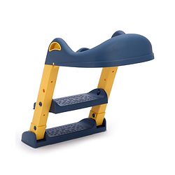 Babyhug Ladder Potty Seat - Grey White| Comfortable & Secure Training Seat| Anti-Slip Base| Easy to Clean| Lightweight Design| Easy to Assemble| Fits All Regular Commodes