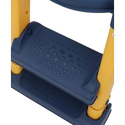 Babyhug Ladder Potty Seat - Grey White| Comfortable & Secure Training Seat| Anti-Slip Base| Easy to Clean| Lightweight Design| Easy to Assemble| Fits All Regular Commodes