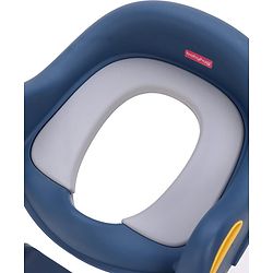 Babyhug Ladder Potty Seat - Grey White| Comfortable & Secure Training Seat| Anti-Slip Base| Easy to Clean| Lightweight Design| Easy to Assemble| Fits All Regular Commodes