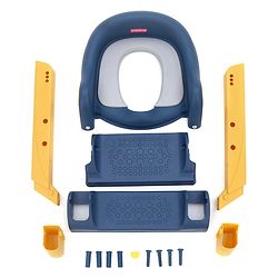 Babyhug Ladder Potty Seat - Grey White| Comfortable & Secure Training Seat| Anti-Slip Base| Easy to Clean| Lightweight Design| Easy to Assemble| Fits All Regular Commodes