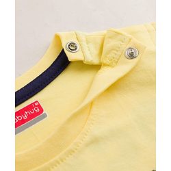 Babyhug Cotton Knit Half Sleeves Oversized Front & Back Beach Theme Print T-Shirt - Yellow