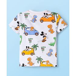 Babyhug Disney 100% Cotton Half Sleeves T-Shirts With Mickey Mouse & Friends Graphic Pack of 2 - Multicolour