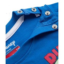 Babyhug Disney 100% Cotton Knit Half Sleeves T-Shirt With Front & Back Mickey & Dino Graphic - Blue
