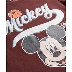 Babyhug Disney Single Jersey Knit Half Sleeves T-Shirts with Mickey Mouse Graphic Pack of 3 - Navy Blue White & Maroon