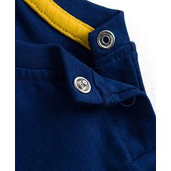 Babyhug Disney 100% Cotton Knit Half Sleeves T-Shirt With Mickey Mouse Graphic - Navy Blue