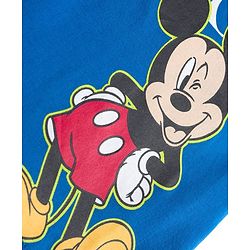 Babyhug Disney 100% Cotton Knit Half Sleeves T-Shirt With Mickey Mouse Graphic - Blue