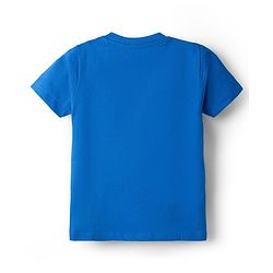 Babyhug Disney 100% Cotton Knit Half Sleeves T-Shirt With Mickey Mouse Graphic - Blue