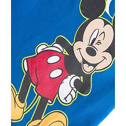 Babyhug Disney 100% Cotton Knit Half Sleeves T-Shirt With Mickey Mouse Graphic - Blue