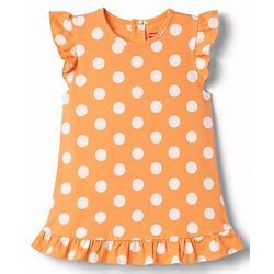 Babyhug Cotton Knit Sleeveless Nighties With Polka Dots With Text Print Pack of 2 - Multicolor