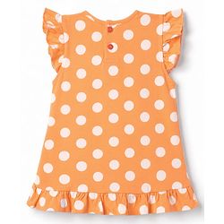 Babyhug Cotton Knit Sleeveless Nighties With Polka Dots With Text Print Pack of 2 - Multicolor