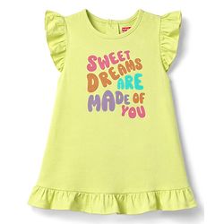 Babyhug Cotton Knit Sleeveless Nighties With Polka Dots With Text Print Pack of 2 - Multicolor