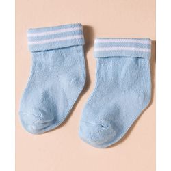 Cute Walk by Babyhug Non Terry Knit Antibacterial Ankle Length Socks With Design Pack of 3 - Red Light Blue & Navy Blue