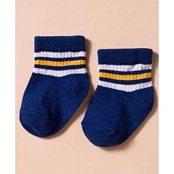 Cute Walk by Babyhug Non Terry Cotton Knit Anti Bacterial Socks Ankle Length Pack of 3 - Multicolour