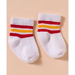 Cute Walk by Babyhug Non Terry Cotton Knit Anti Bacterial Socks Ankle Length Pack of 3 - Multicolour