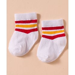Cute Walk by Babyhug Non Terry Cotton Knit Anti Bacterial Socks Ankle Length Pack of 3 - Multicolour