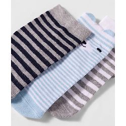 Cute Walk by Babyhug Non Terry Cotton Knit Anti Bacterial Ankle Length Anti Skid Socks With Stripes & Animal Design Pack of 3 - Multicolour