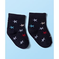 Cute Walk by Babyhug Knit Antibacterial Ankle Length Socks with Design & Stripes Pack of 3 - Multicolor