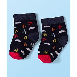 Cute Walk by Babyhug Knit Antibacterial Ankle Length Socks with Design & Stripes Pack of 3 - Multicolor
