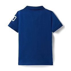 Babyhug Cotton Knit Half Sleeves Polo T-Shirt with Graphics & Nautical Theme Patch -  Navy Green & Coral